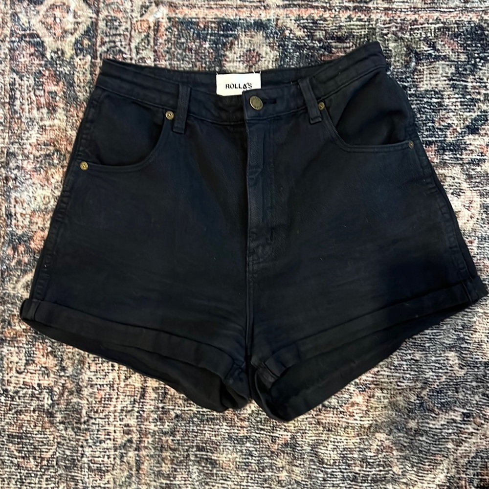Rolla’s dusters high rise black shorts 27